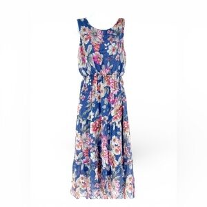 LARA G Floral Silk Blend made in Italy Maxi Dress